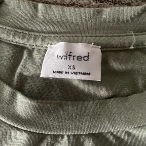 EUC Wilfred Women’s Long Sleeve Crewneck Sage Green Thong Bodysuit Size XS - Picture 6 of 8